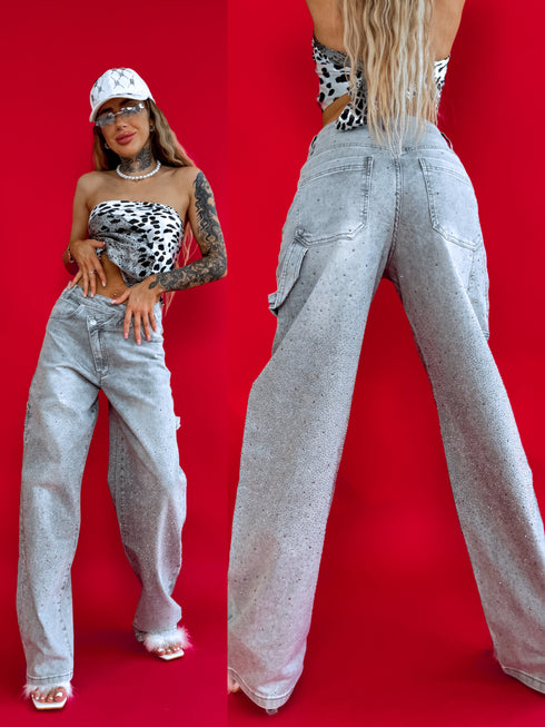 LUX jeans pants "MALLOW 8757" - light gray